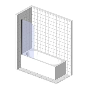Шторка на ванну 40x160 GV-861AP GUTEWETTER TREND PEARL