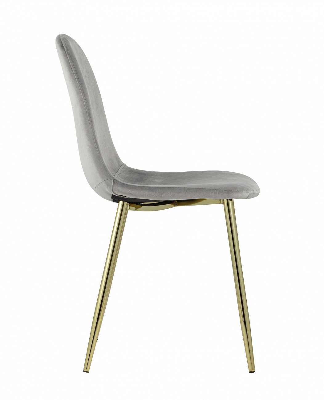 Стул со спинкой серый с золотыми ножками "Валенсия" STOOL GROUP ДИЗАЙНЕРСКИЕ, ИНТЕРЬЕРНЫЕ 00-3881782 Серый  - Вид №1