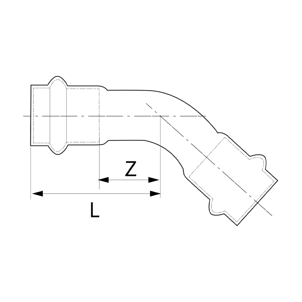 PS50410150000 Отводы Tece  - Вид №1