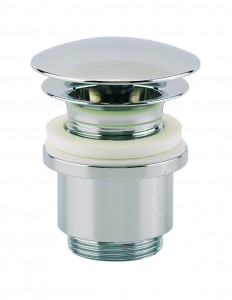121000 000 04  Пробка дизайнерская со свободным клапаном для умывальника без перелива, Д. 66 мм, затяжка 5/30 мм Valentin Хром