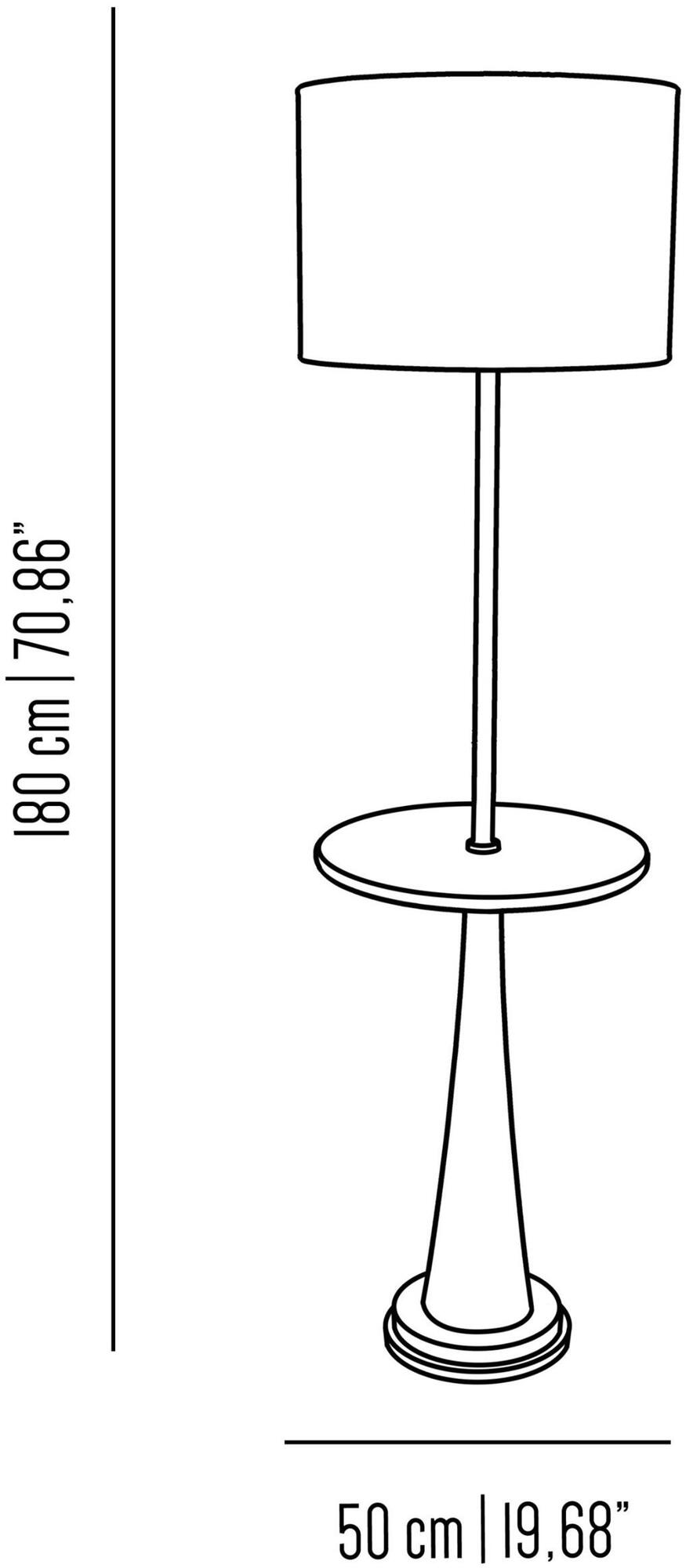Il Bronzetto Торшер из латуни с мраморной столешницей Iconic Icon01 - Вид №1
