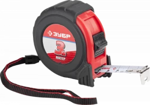Рулетка Зубр Мастер 3мх19мм обрезиненный корпус