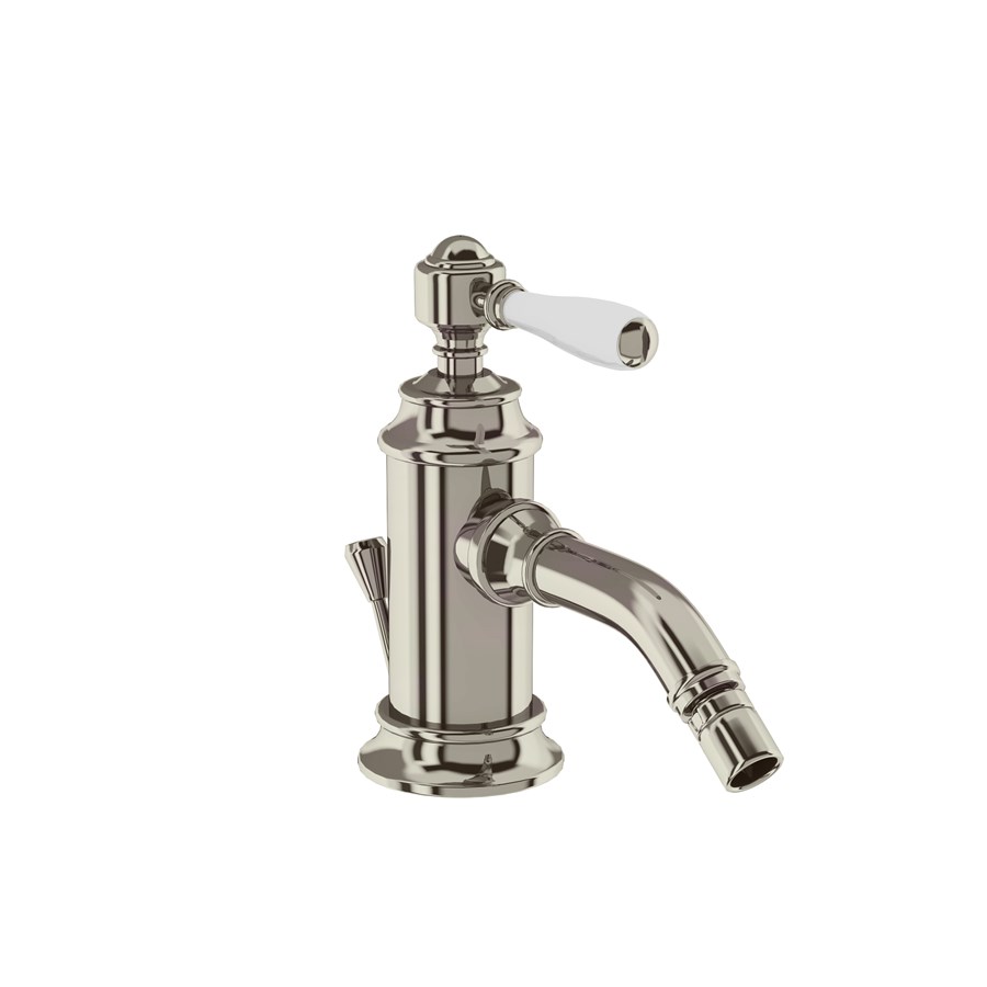 Burlington Arcade Смеситель для биде, однорычажный, Arcade, со сливным клапаном Хром с черным рычагом ABL13C  - Вид №3