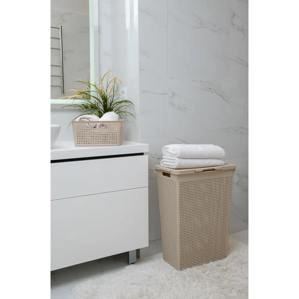 Корзина для белья Виолет Лофт цвет бежевый STLM-2132891 - Вид №4