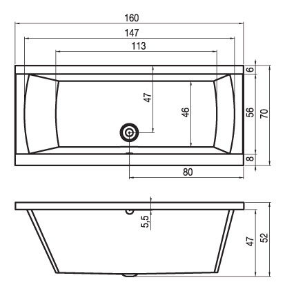 BA7100500000000_pro6 Ванна Riho Julia Santreyd - Вид №3