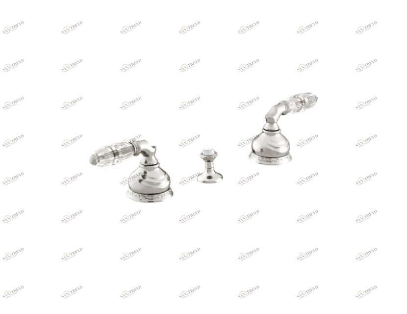 041622.B00.00 Биде с тремя отверстиями и кристаллами сваровски Золото 24К Mestre Austral