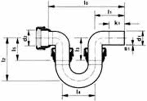 SANIT 622010140 Сифон ПЭ выхода по горизонтали  - Вид №1