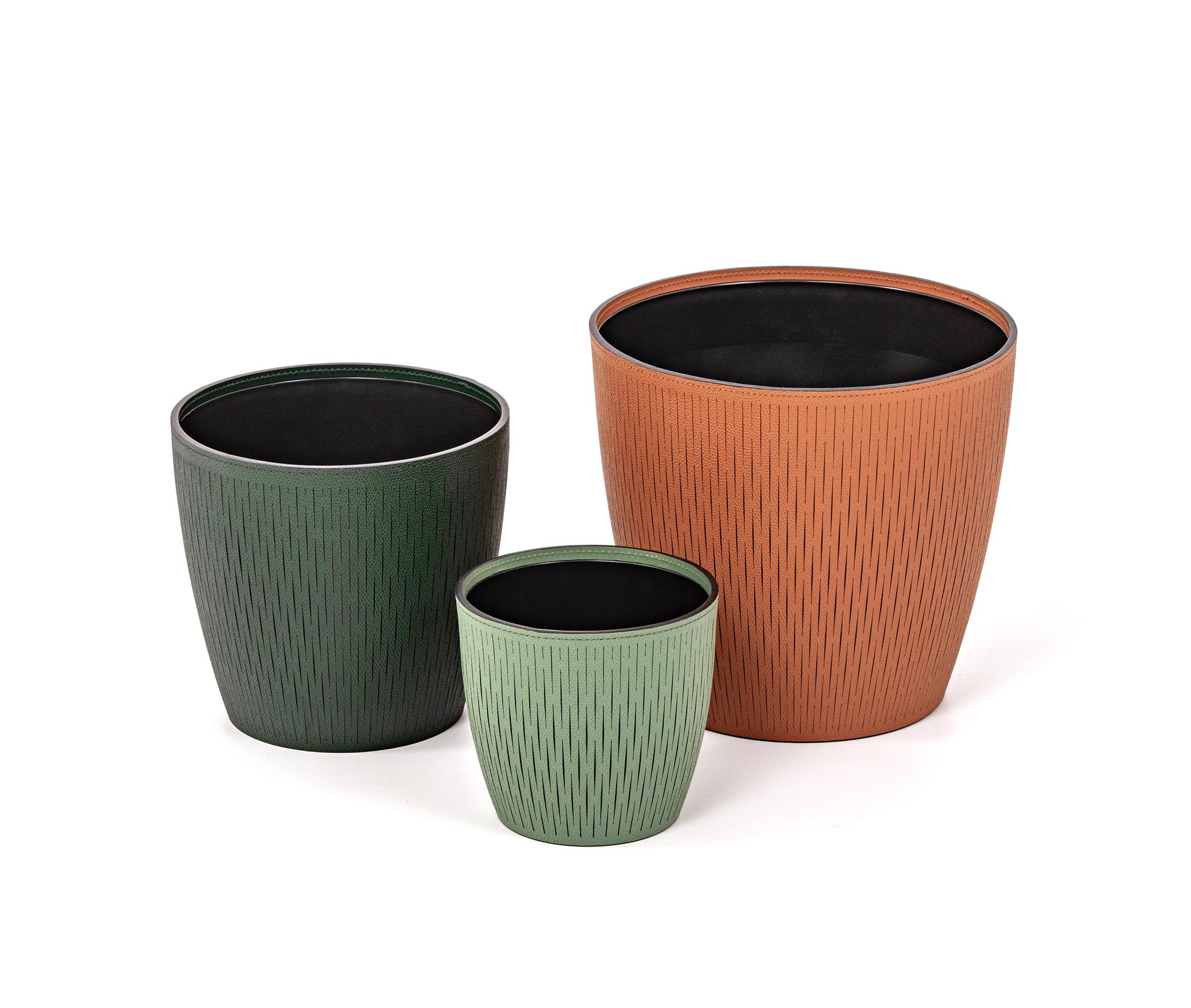 Ваза Silvy - Ø 20XH18 см / регенерированная зерненая кожа_белый Pinetti 00.2061.083.000 - Вид №3