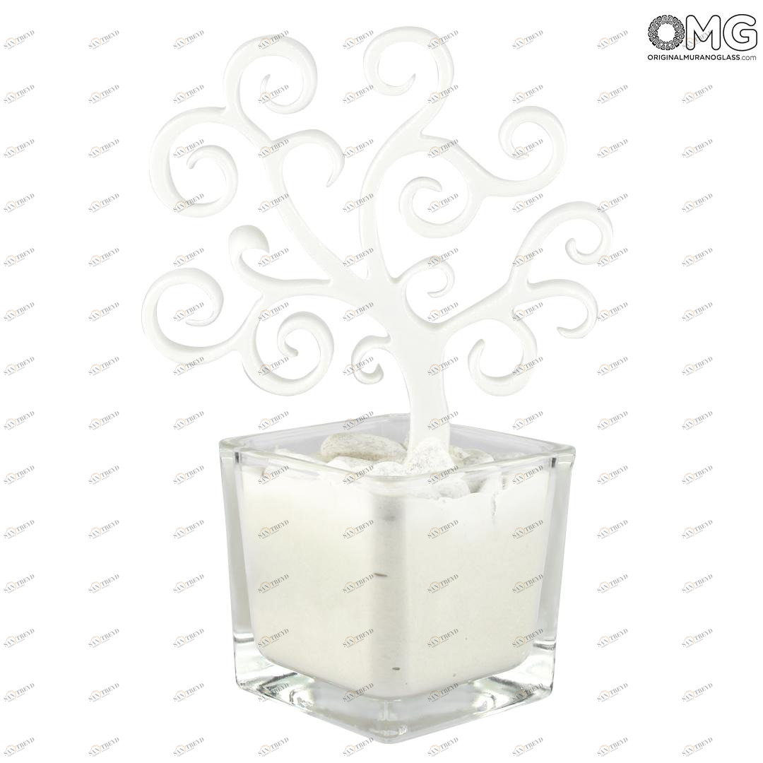 3131 ORIGINALMURANOGLASS Ароматизатор Дерево Жизни - белый - Original Murano Glass OMG 8 см 
