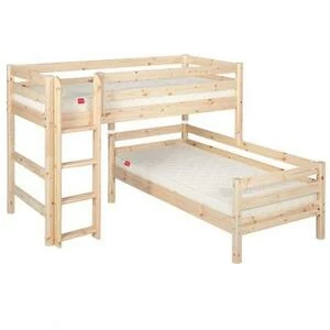 Кровать Flexa Classic двуспальная модульная с прямой лестницей, лакированная, 200 см