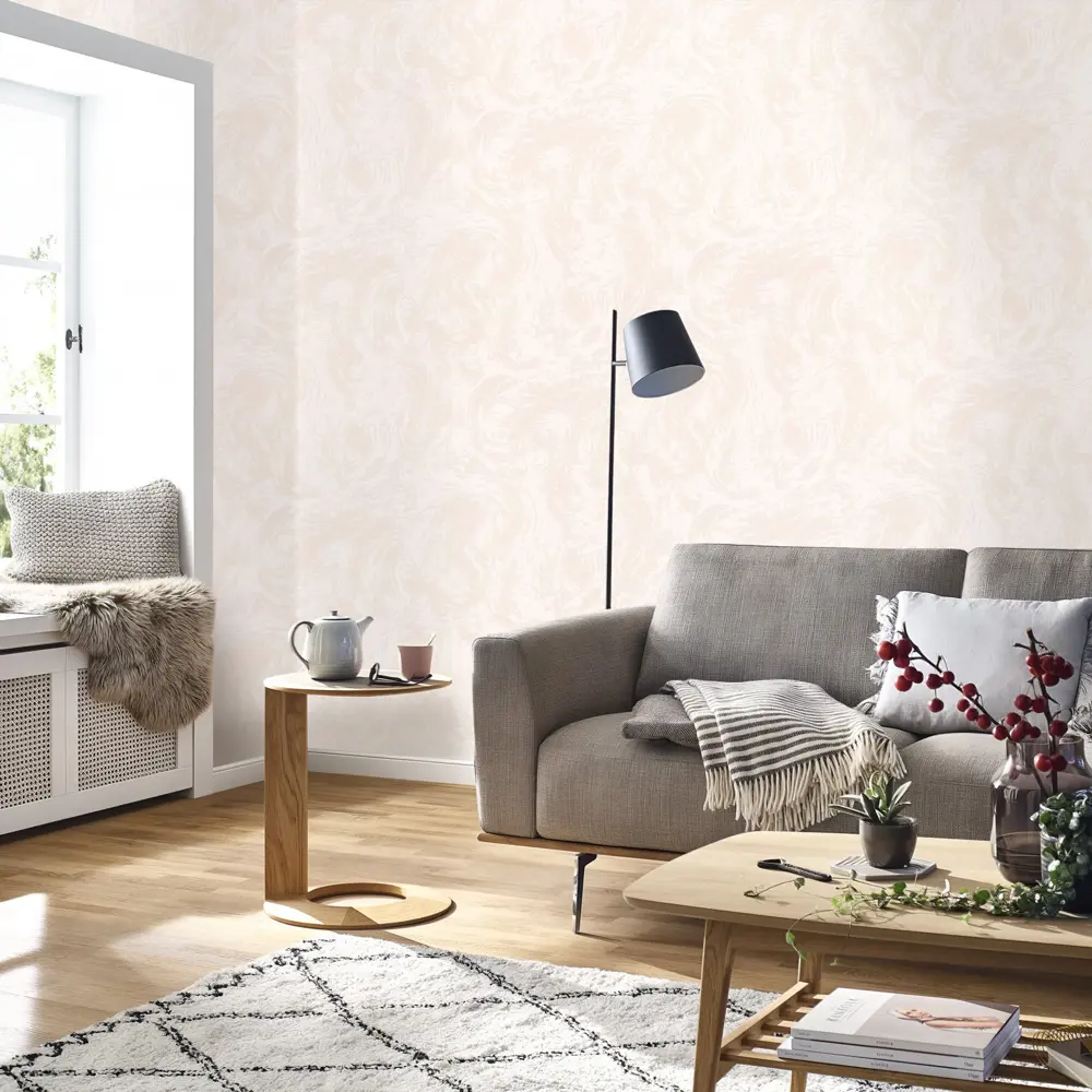 BELVINIL Аликанте: кремовые флизелиновые обои с абстрактным узором 89407981 STLM-1566614 - Вид №5