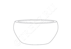 41.3321-04-057-GLD-50 Кашпо  Effectory - серия Metal - Низкая полусфера - Сусальное золото Цветочная коллекция