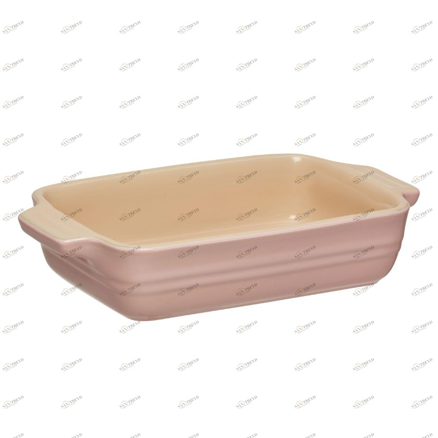 Блюдо прямоугольное Le Creuset, каменная керамика, 19х13 см, розовое 91004719401000
