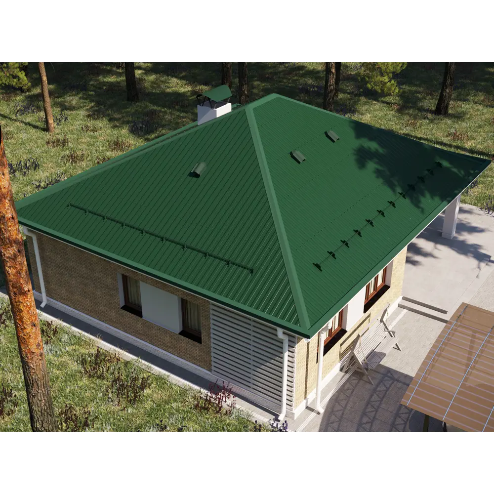 Планка карнизная 100x60 мм 2 м 0.4 мм RAL 6005 зеленый Santreyd STLM-2014548 - Вид №2