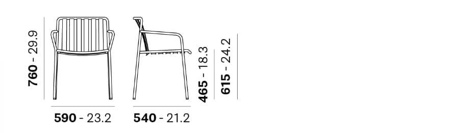 Стальной сад моно-материальное кресло Pedrali Coney ARCH-00108281 - Вид №5