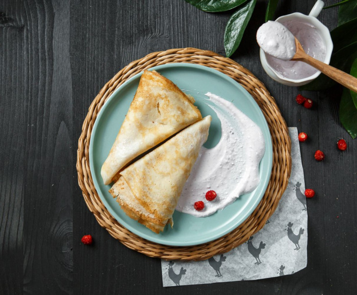 9299 Блинчики с творожно-ягодным муссом Вкусляндия 