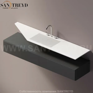 AELLN0AC11820ZZ Подвесная раковина настенная прямоугольная Agape Ell белая