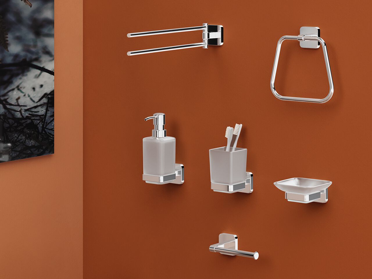 Держатель рулона из нержавеющей стали GEDY Тонга ARCH-00126000 - Вид №5