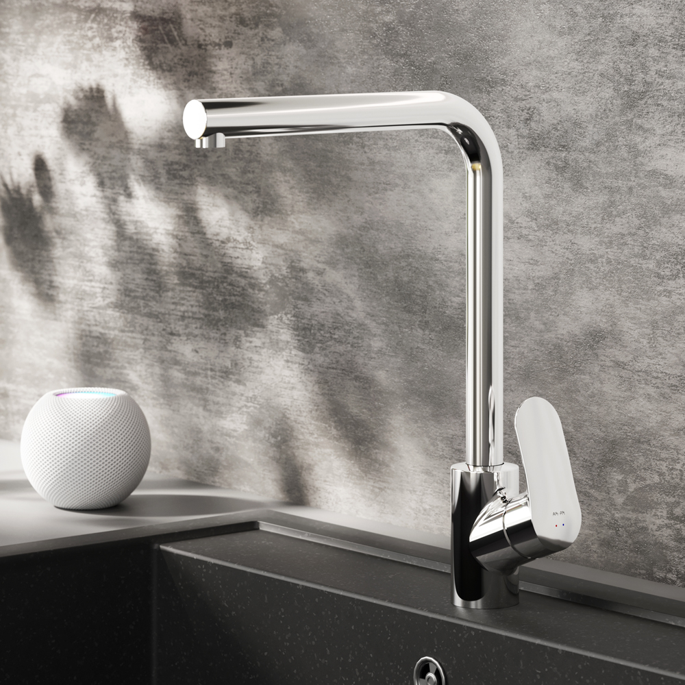 F8005000 смеситель для кухни L-образный излив хром шт. AM.PM Like