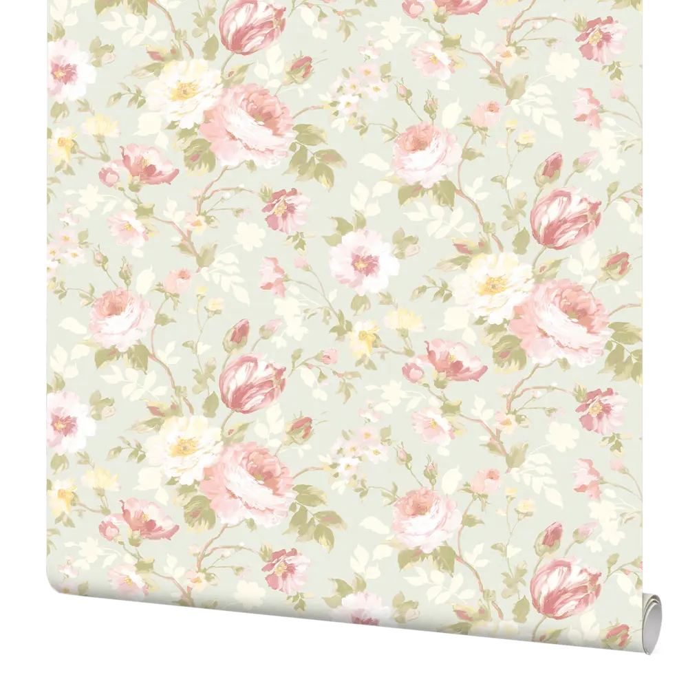 Обои Inspire Flower, виниловые на флизелиновой основе, цвет светло-серый, 1.06x10 м STLM-2102961