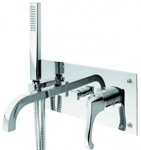 76051CR Внутристенный комплект Ares с ручным душем для ванной, цвет хром