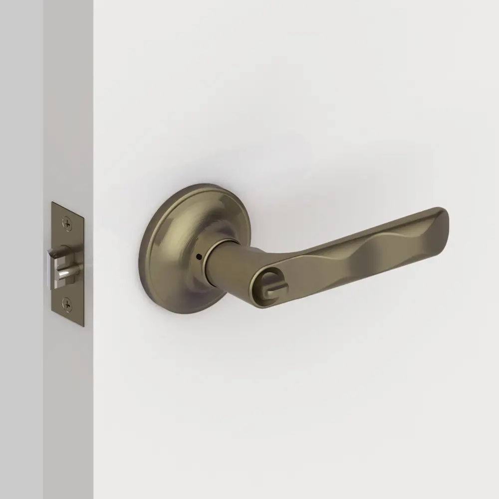 Ручка-защелка 624/BL PB-B с фиксатором ЦАМ цвет бронза FUARO STLM-2137131 - Вид №6