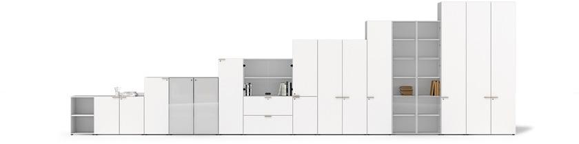 Bralco Низкий офисный ящик для хранения из шпона с распашными дверцами Aba sun-id-1346785 - Вид №2