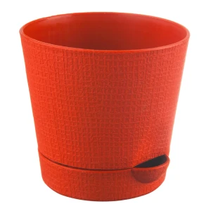 Горшок цветочный Тек.А.Тек Партер ø9.5 h9 см v0.35 л пластик оранжевый