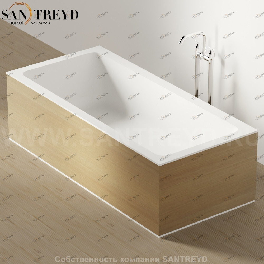 Ванна свободностоящая CARTESIO W натуральный дуб Agape AVAS0994RT