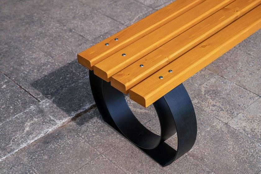 ENCHO ENCHEV - ETE Скамья из дерева и металла без спинки  50  - Вид №3