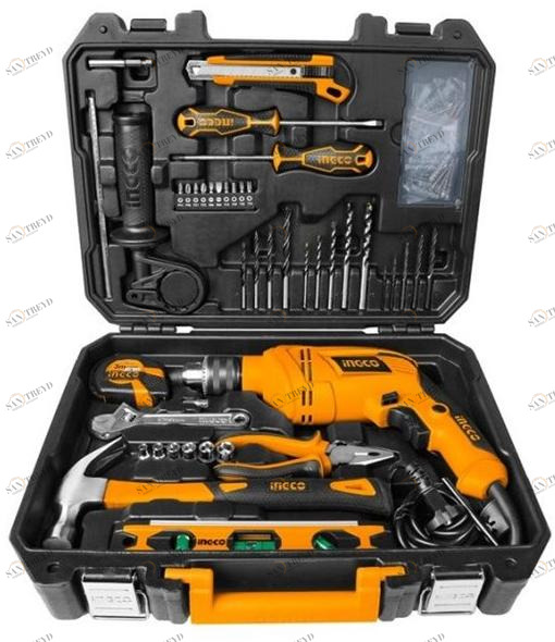 INGCO ITALIA Дрель 650 Вт с инструментами sun-id-1384606