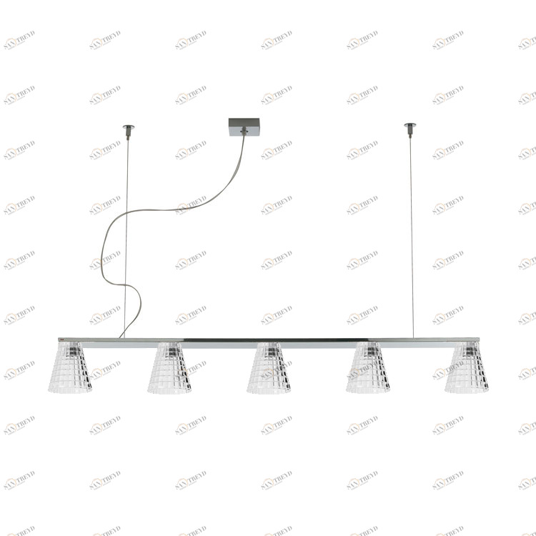 Светильник подвесной 9,5х105 см серебряный Flow D28A0500 Flow FABBIAN ДИЗАЙНЕРСКИЕ 00-3882243 Прозрачный;серебро 