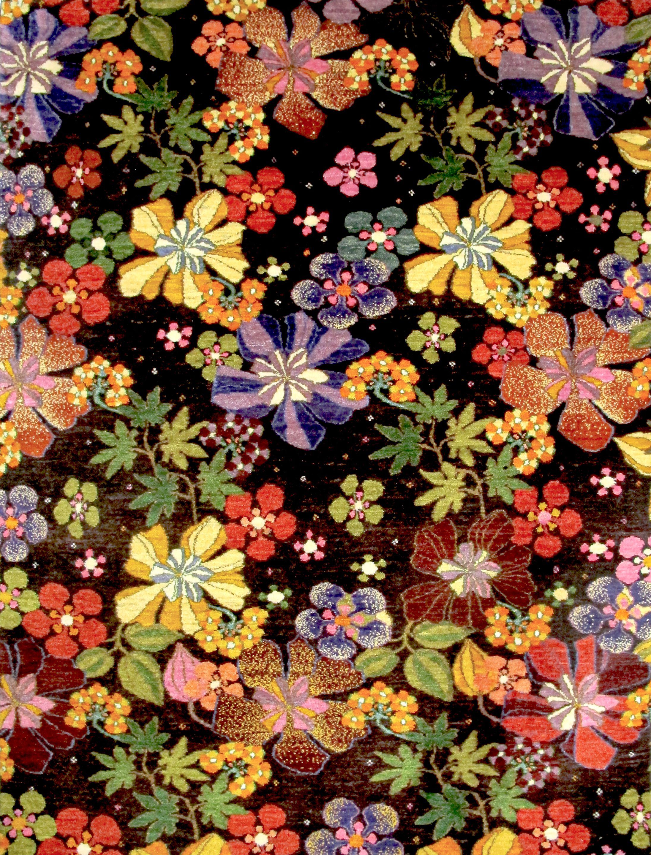 Шерстяной прямоугольный цветочный ковер Zollanvari Flower Power-Designer ARCH-00089829