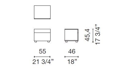 Тумбочка с ящиками CAPPELLINI Swift ARCH-00076423 - Вид №2