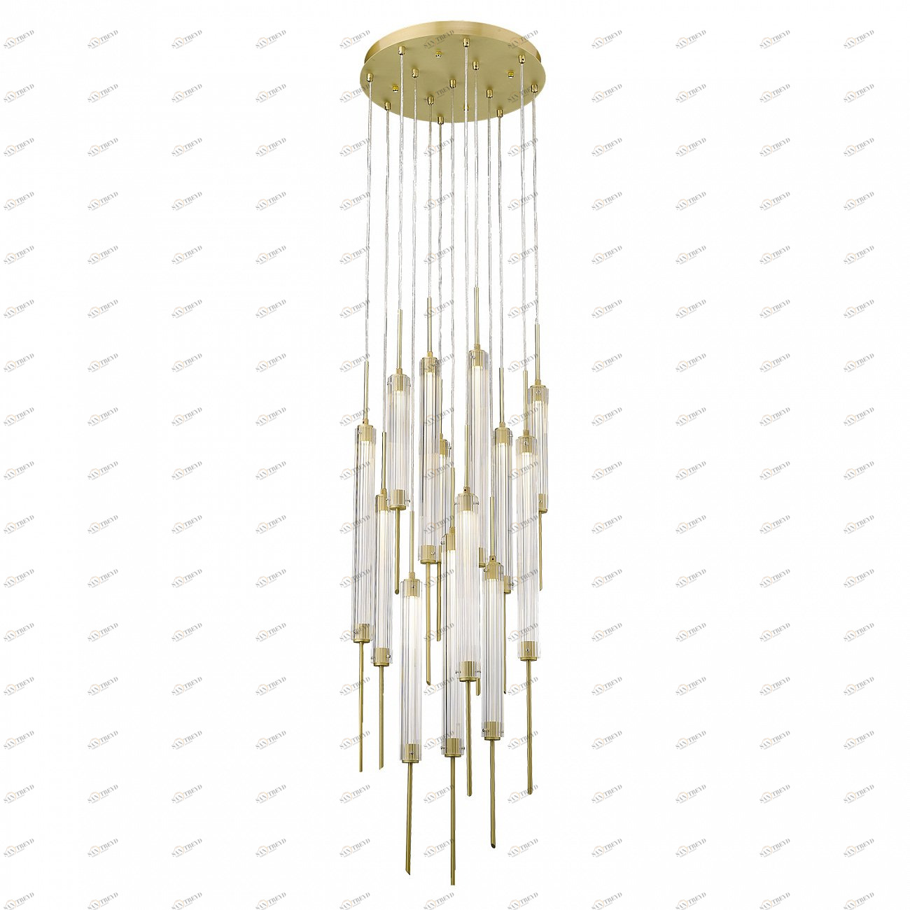 Светильник подвесной 180х47 см латунь Delight Collection P98041-13 brass DELIGHT COLLECTION ДИЗАЙНЕРСКИЕ 00-3882373 Золото;прозрачный 
