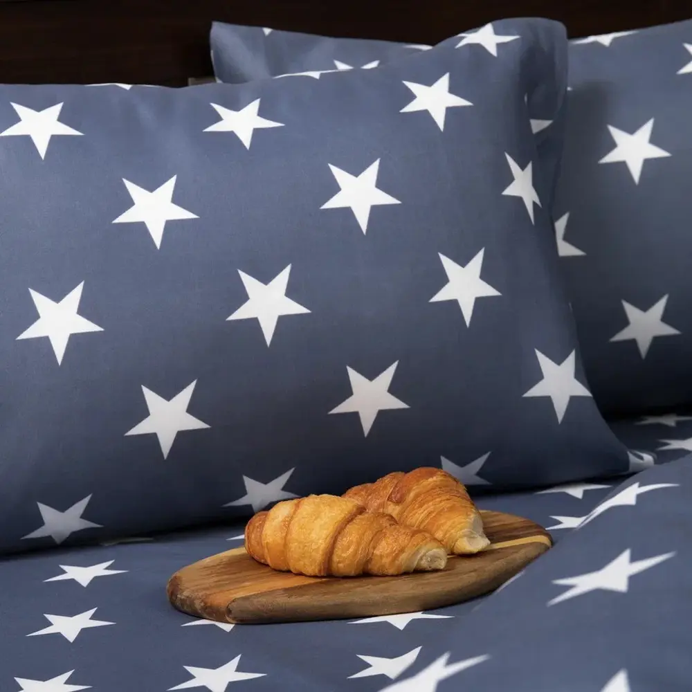 Комплект постельного белья Eclair Флэт полутораспальный полисатин синий STLM-2001299 - Вид №3