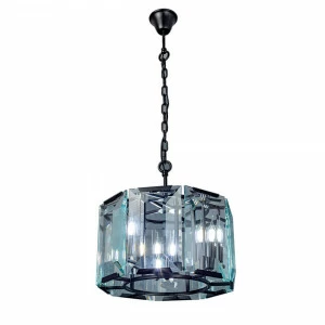 Люстра подвесная хрустальная с 3 лампами прозрачная Frezia Light 116026 FREZIA LIGHT ДИЗАЙНЕРСКИЕ 00-3953617 Прозрачный;черный