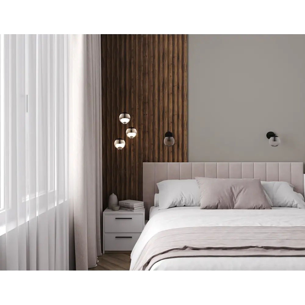 Тумба прикроватная Лион 2 ящика 45x44.5x41.6 см ЛДСП цвет белый Santreyd STLM-2129858 - Вид №6