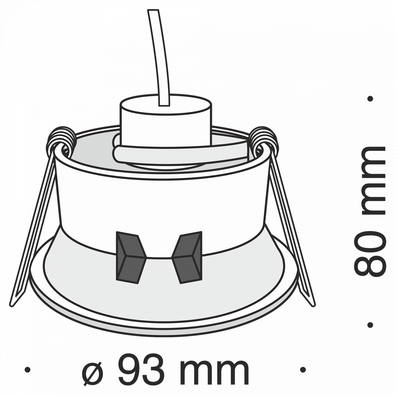 Встраиваемый спот черный Technical Dot DL028 TECHNICAL DOWNLIGHT 00-3957195 Черный  - Вид №2
