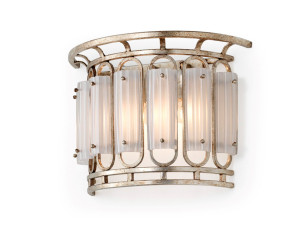 Настенный светильник из металла и выдувного стекла