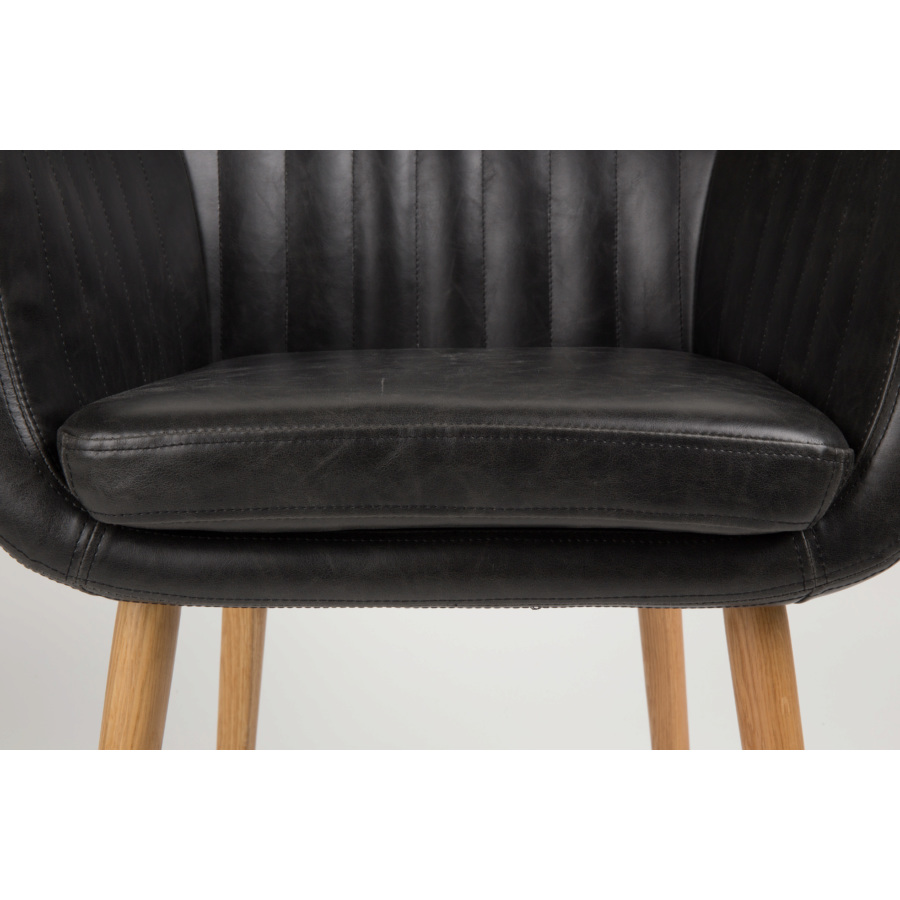 Кресло Pike черное White Label Living 1100282 - Вид №5