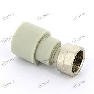 Муфта сварка-В 20x1/2" с накидной гайкой для холодного водоснабжения FV-PLAST 226020