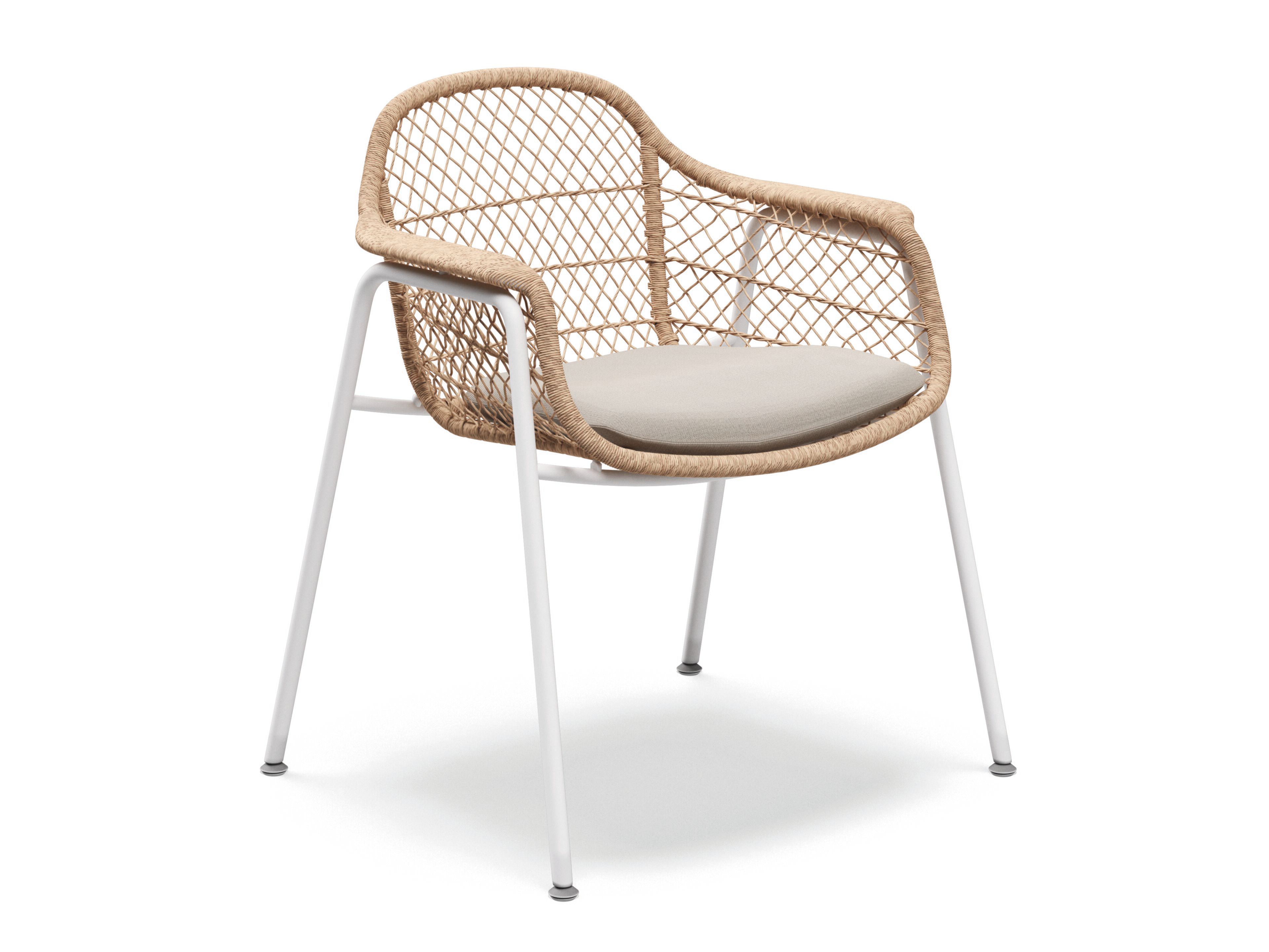 Плетеный садовый стул с подлокотниками Gloster свежий ARCH-00132630