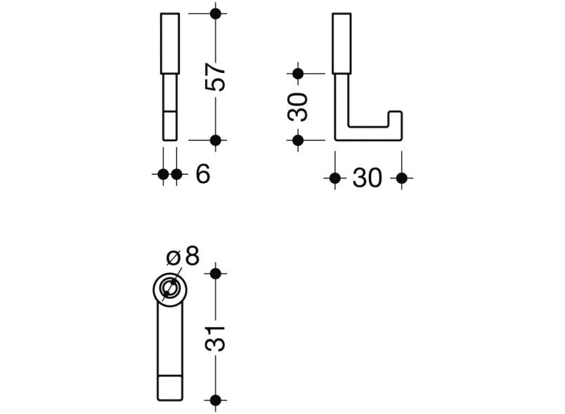 100.03.02040 Набор крючков для душевой корзины HEWI System 100 - Вид №5