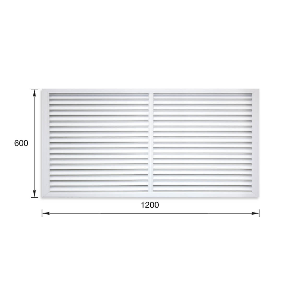 Решетка радиаторная ПВХ белая 600*1200 мм Stella STSR-1215