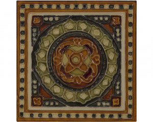 LGC095 Набор из 10 оранжевых и зеленых плиток Сarronheating