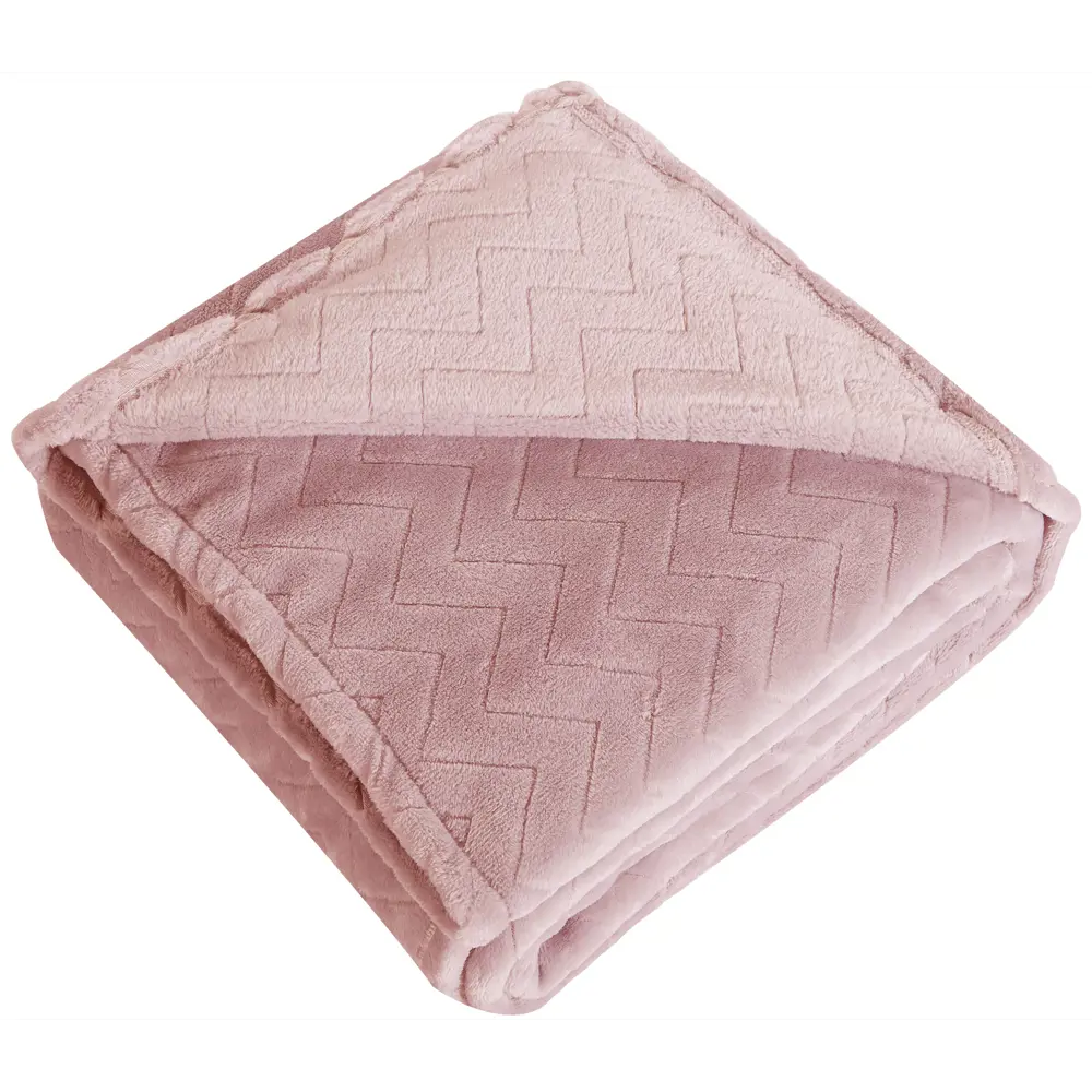 Плед Kazan 140x200 см велсофт цвет розовый СТОЛИЦА ТЕКСТИЛЯ STLM-2058393