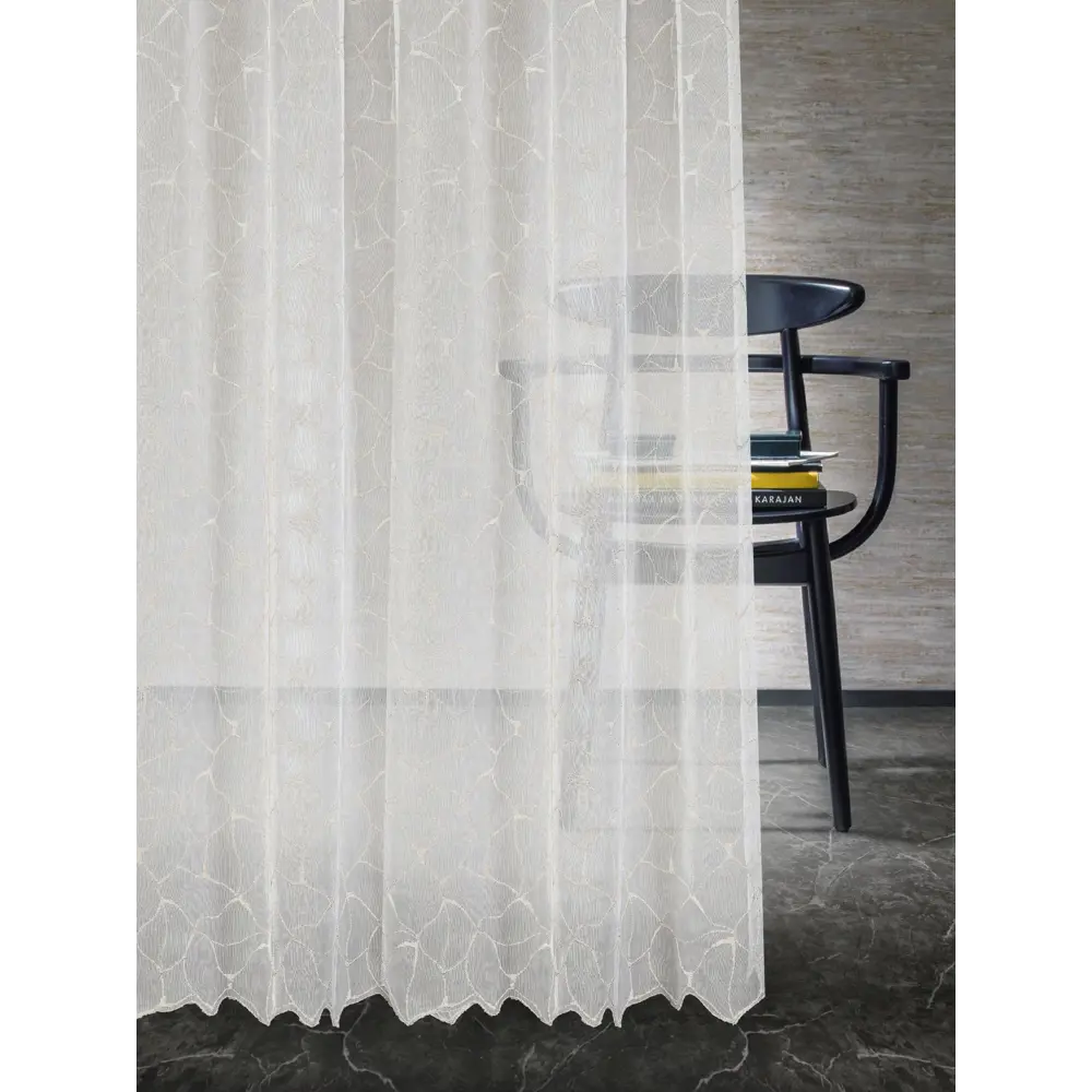 Тюль на ленте «Геометрия» 300x280 см цвет экрю MIAMOZA STLM-2136868 - Вид №6