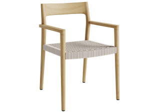 Стул из тикового дерева с подлокотниками