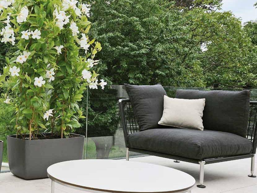 SWISSPEARL Italia Низкий бетонный садовый горшок Softline sun-id-1349382 - Вид №2